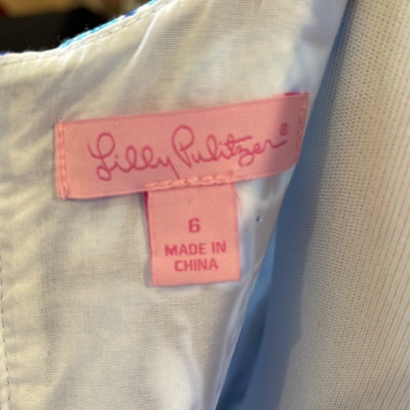 Lilly Pulitzer Cathy Shift Dress in Get Trunky print size 6 in bomber blue - Picture 7 of 11